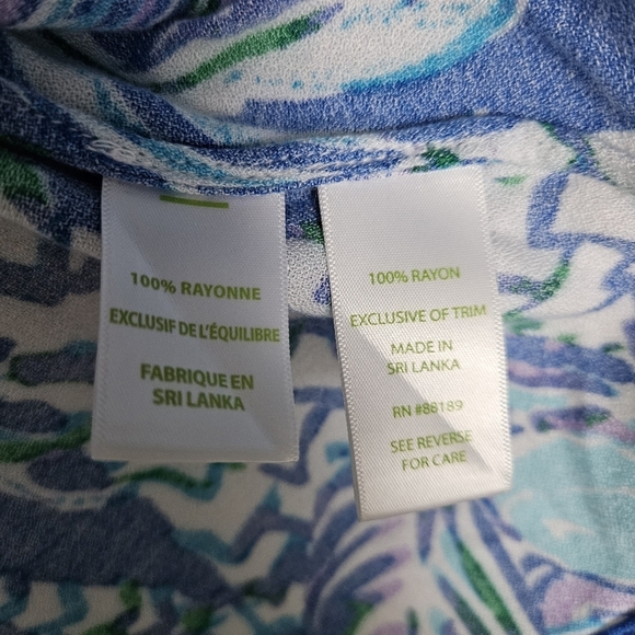 Lilly Pulitzer Jane Shift Dress  canopy chaos blue & resort white size 2 - Picture 8 of 8